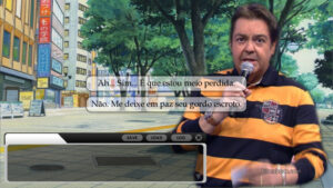 A choice-driven moment from Faustão Dating Sim.