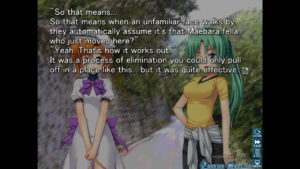 Gameplay footage from Higurashi When They Cry Hou – Ch.1 Onikakushi.