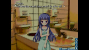 Rika with a sad expression in Higurashi When They Cry Hou – Ch. 2 Watanagashi.