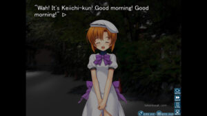 Rena with a happy expression in Higurashi When They Cry Hou – Ch. 2 Watanagashi.