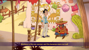 Gameplay footage from Leisure Suit Larry – Wet Dreams Dry Twice.