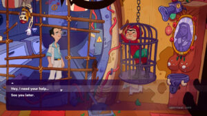 Larry locked in a room in Leisure Suit Larry – Wet Dreams Dry Twice.