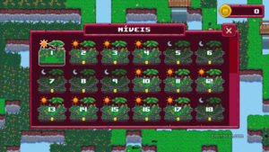 The level select screen in Lost Kittens: Maze Garden.