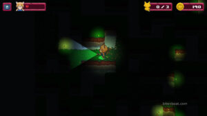 A darkened stage in Lost Kittens: Maze Garden.