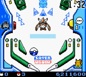 Pidgey in the Blue Field of Pokémon Pinball.