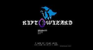 Main menu screen from Rift Wizard.