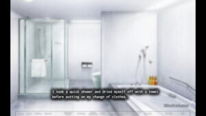 Bathroom scene from Room No. 9.