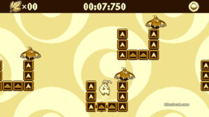 A level with three flying enemies in Rotund Zero.