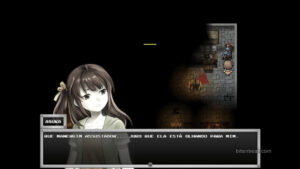 Asuka looking at a mannequin in Scarred Stars: Traumatic Edition.