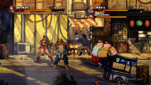 Blaze and Axel in an early stage in Streets of Rage 4.