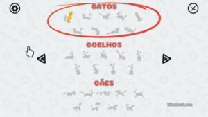 Puzzle selection screen in Tangrams Deluxe.