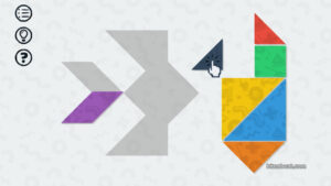 A fish figure in Tangrams Deluxe.