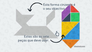 The tutorial screen from Tangrams Deluxe.