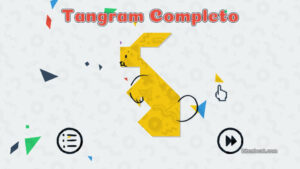 A puzzle completed in Tangrams Deluxe.