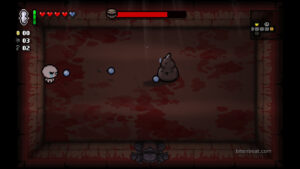 Isaac shooting the Poop boss in The Binding of Isaac: Rebirth.