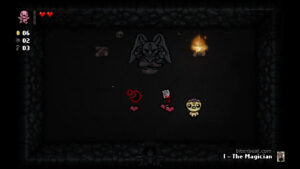 Isaac and Baphomet in The Binding of Isaac: Rebirth.