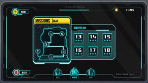 Mission map screen in The Bug Butcher.