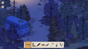 A forest at night in Wind Peaks.