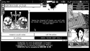 A choice-driven moment in World of Horror.