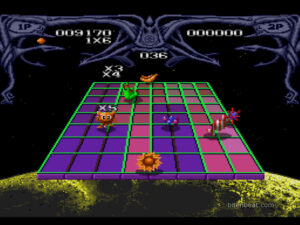 A level with enemies and items in Zoom!.