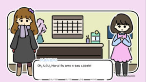 Manami saying she loves Haru's hair in one night, hot springs.