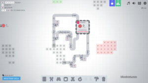 Gameplay footage from shapez.io.