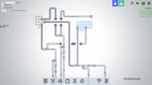 Gameplay footage from shapez.io.