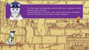 Seth talking to you in A Castle Full of Cats.