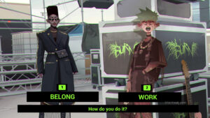 A choice-driven moment in Burn.