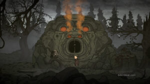 Martin in front of a cave in Creepy Tale: Some Other Place.