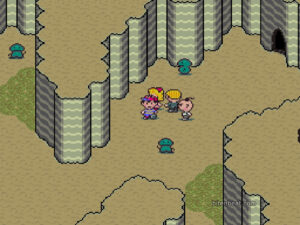 An area with three Tendas in Earthbound.