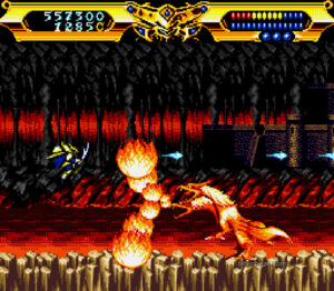 The Llamarada stage in Lords of Thunder.