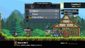 A battle in Monster Sanctuary.