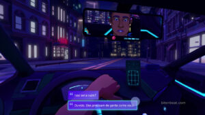 Gameplay footage from Neo Cab.