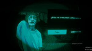 Someone asking to come into your house in No, I'm Not a Human.