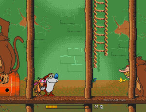 The zoo stage in Ren & Stimpy: Stimpy's Invention.