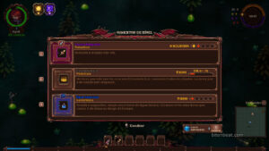 The level-up screen in Scarlet Tower.