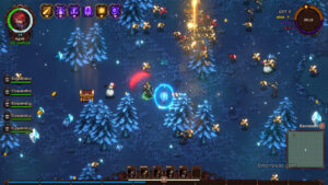 A snowy stage in Scarlet Tower.