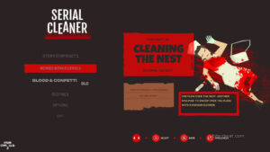 The Movies Bonus Levels menu in Serial Cleaner