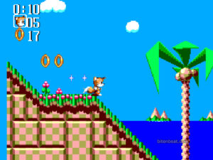 Tails in Turquoise Hill Zone in Sonic Chaos.