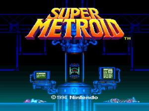 The intro screen from Super Metroid.