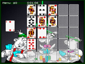 A Poker game in Super Solitaire.