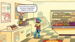 Ali talking to the butcher in The Big Con.