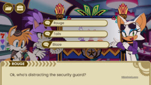 A choice-driven moment in The Murder of Sonic the Hedgehog.