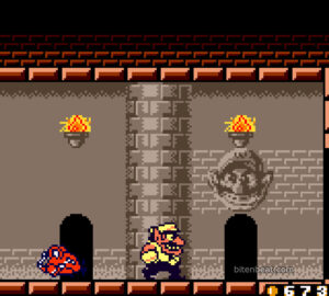 An early stage in Wario Land II.