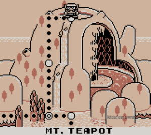 The stage select screen in Wario Land: Super Mario Land 3.