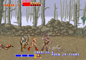 Tyris Flare in Stage 1 of Golden Axe (Arcade version)