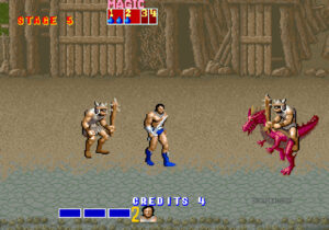 Ax Battler in Stage 5 of Golden Axe (Arcade version)