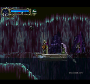 Alucard and the Ferryman in Castlevania Symphony of the Night