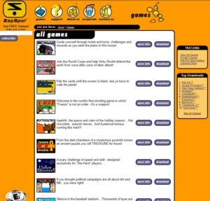 A list featuring ZapSpot games